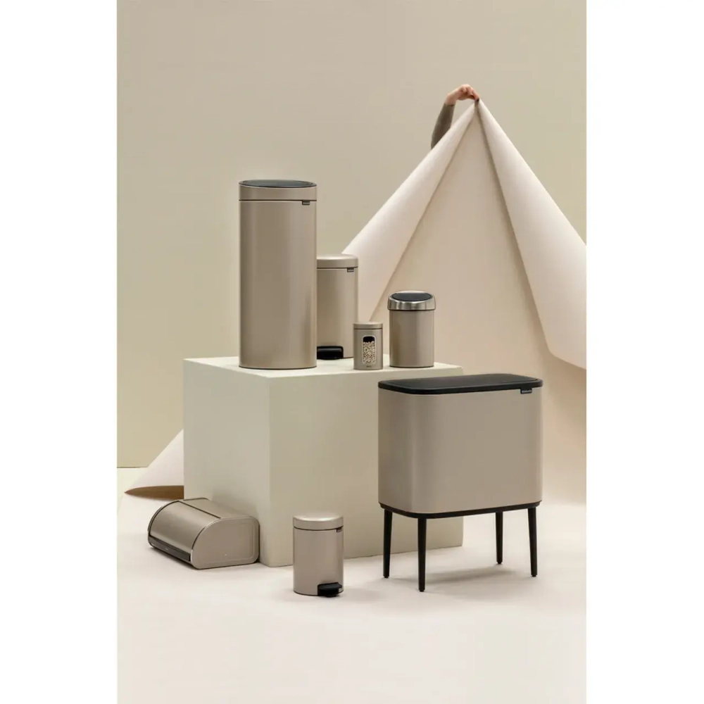 Brabantia NewIcon Контейнер для мусора Gold Metalic, 12 л.