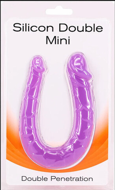 Двусторонний минифаллоимитатор Silicon Double Mini (фиолетовый) (Цвет: фиолетовый)