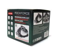 Фонарь светодиодный аккумуляторный налобный(5W LED,500Lm,2000mAh,зарядка12V,время раб.4ч,время заряд.5ч,защита гнезда зарядки,синий/белый/желтый свет) RockForce##Rock FORCE RF-01157
