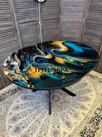 Стол круглый стеклянный "Океан"