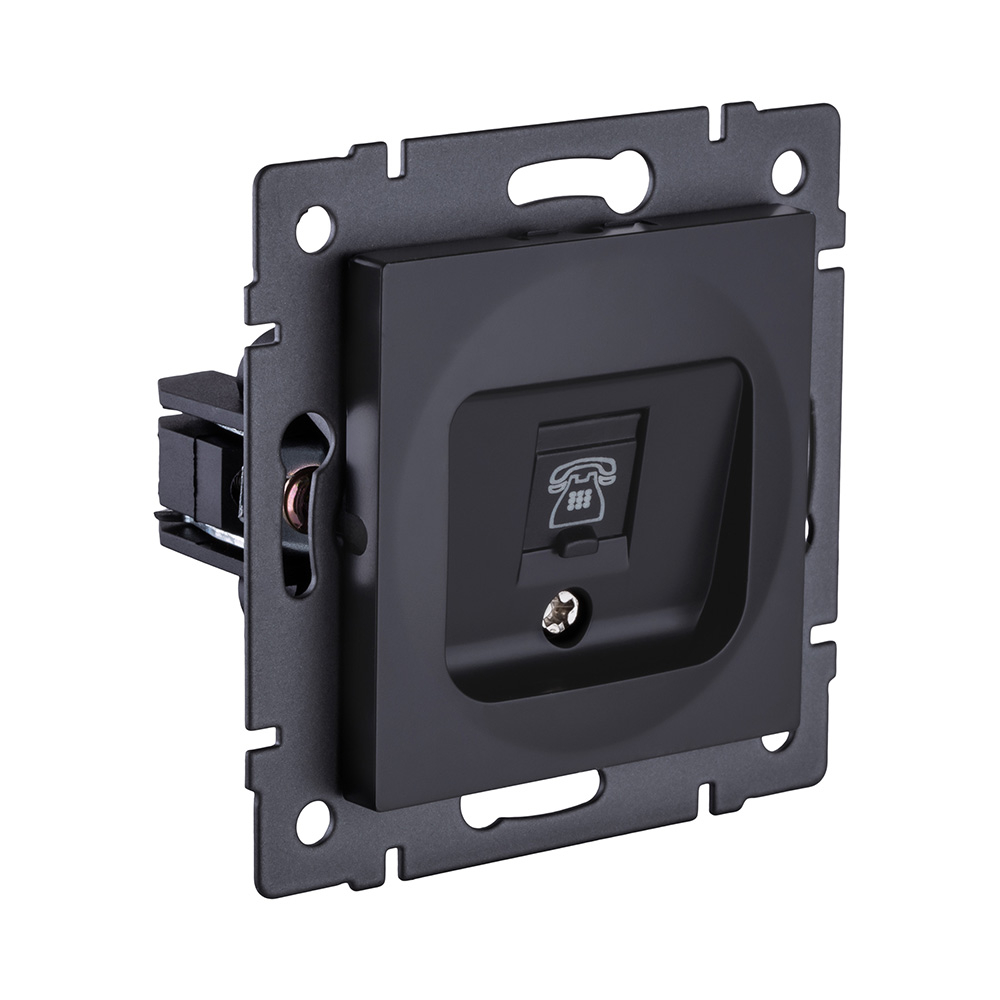 Розетка Ethernet RJ45 Cat.6, черный матовый Kollinger REA-018BM для Aspekt, Eleganz, Reflex