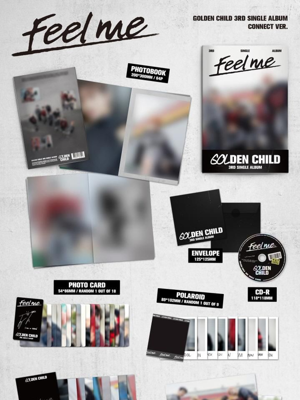 Альбом GOLDEN CHILD - Feel me 3rd Single Album RANDOM Version