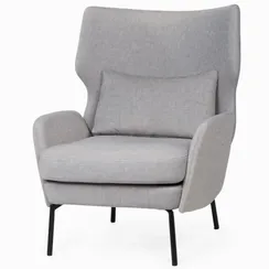 Кресло Alexa, серый велюр