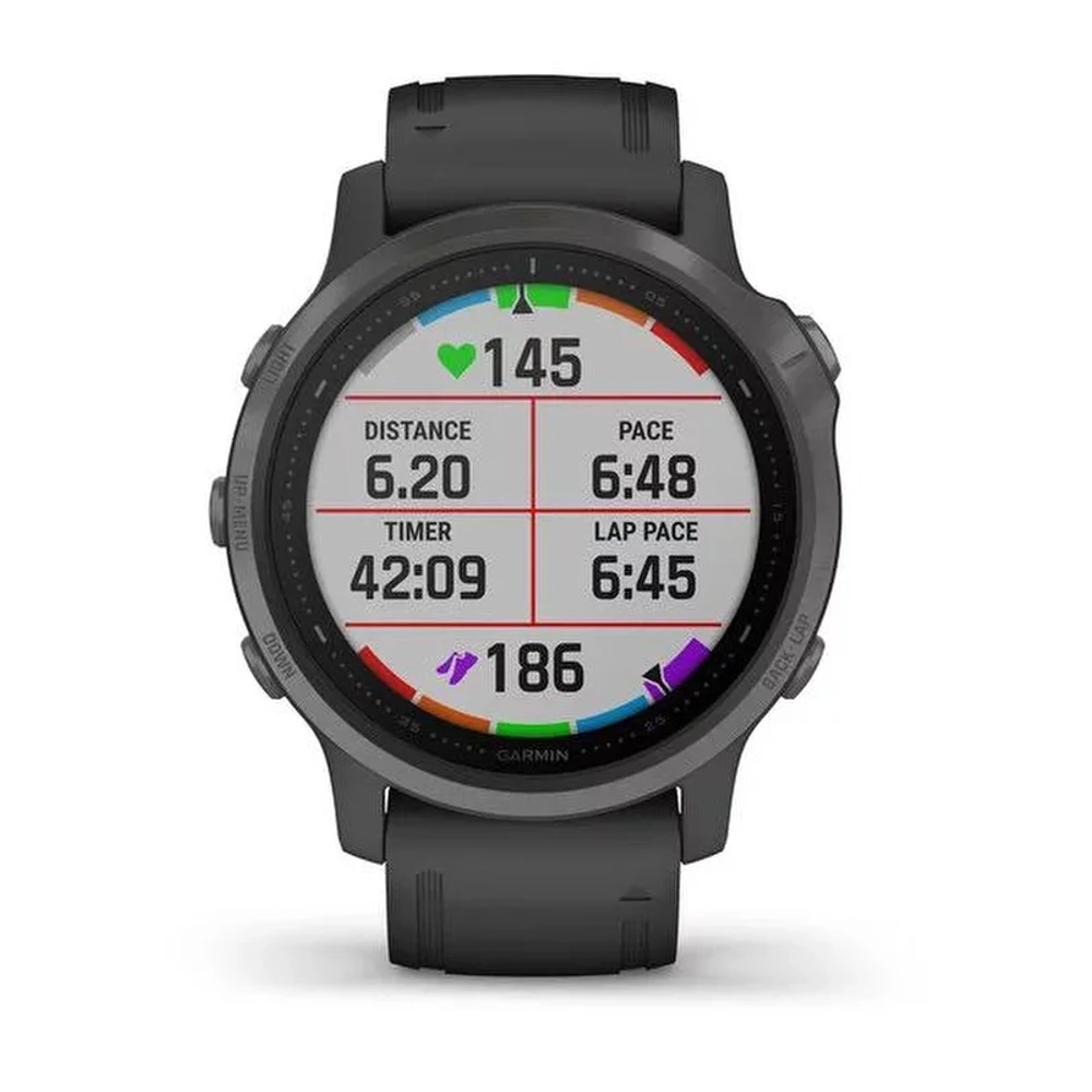 Смарт-часы Garmin Fenix 6s Sapphire, серый DLC, 010-02159-25
