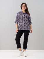 Рубашка Р-001/пьедепуль-синерозовый