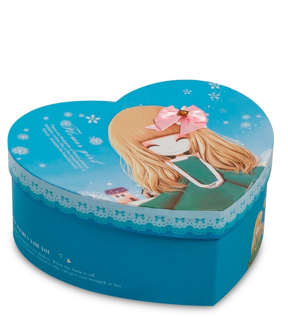 WG-69/3-B Коробка подарочная «Сердце» цв.голубой