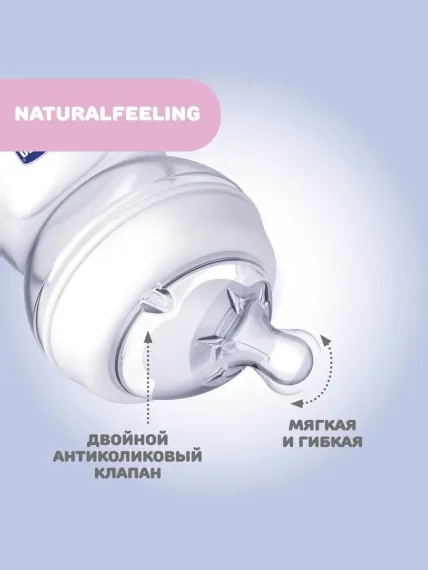 Бутылочка Chicco Natural Feeling 250 мл, 0м+