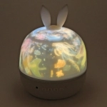 Диско-шар «Fantasy - Зайка» (в комплекте 6 картинок) 13*14 см, 5 реж, батарейки 4хАAА, USB, RGB (220V)