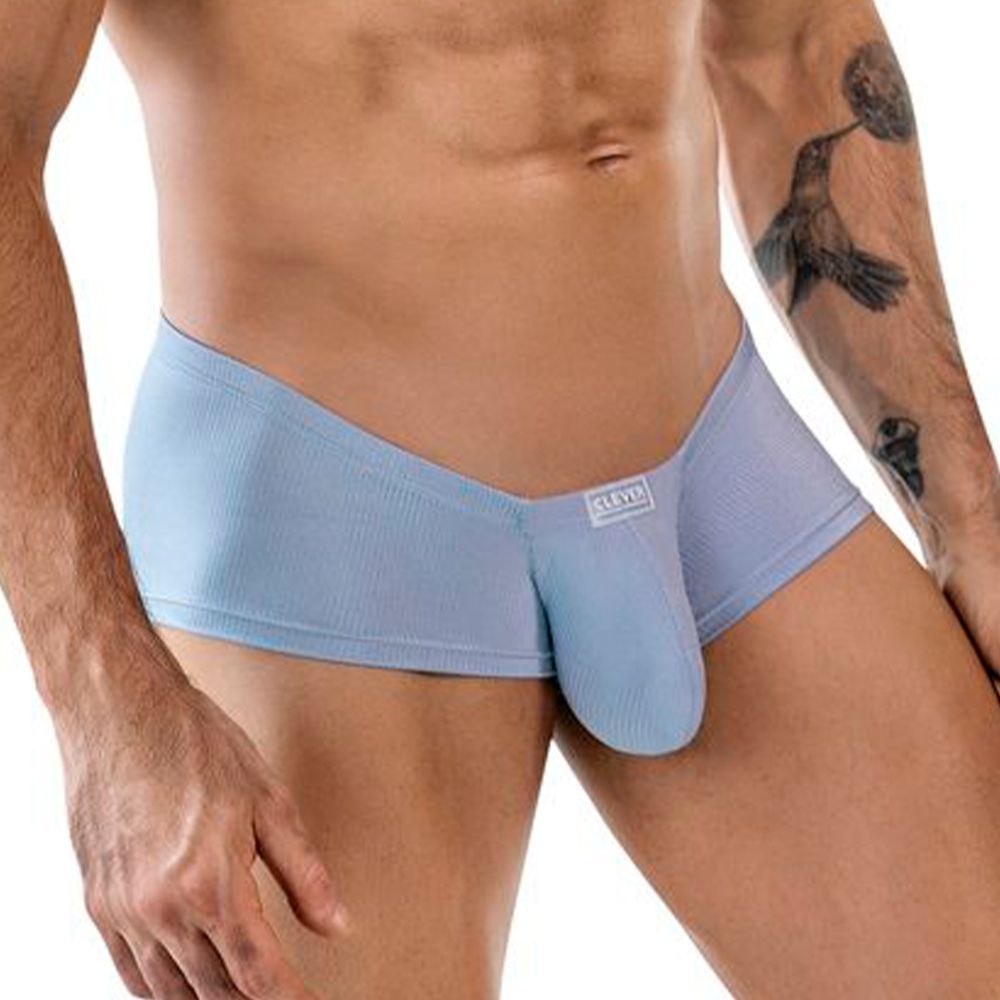 Мужские трусы боксеры голубые Clever Moda AURA TRUNKS 184407