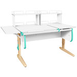 Растущая парта с задними и боковой полками Дэми СУТ 25-02-Б1Д2 (1500×880 мм)