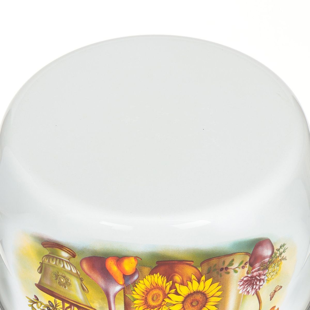 Кастрюля сталь, эмал, 1.5 л, с крыш, Сантэкс, Милый дом, 1-2415112, индукц