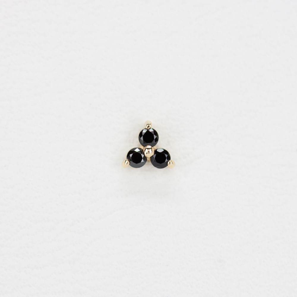 Threeleaf tops with colored gems