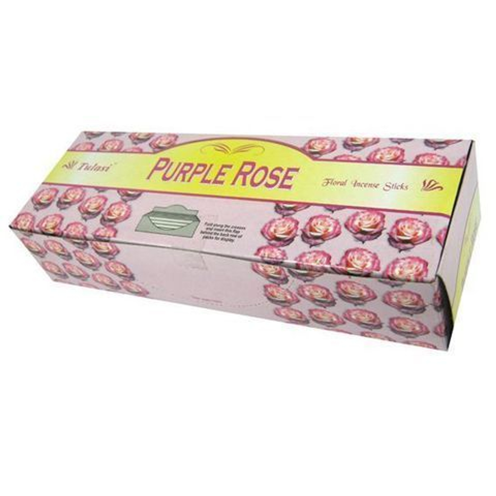Tulasi Purple Rose четырехгранник Благовоние Пурпурная роза