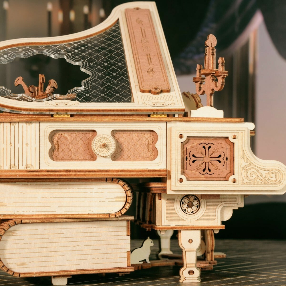 Деревянный конструктор "Волшебный Рояль" музыкальная шкатулка (ROKR)