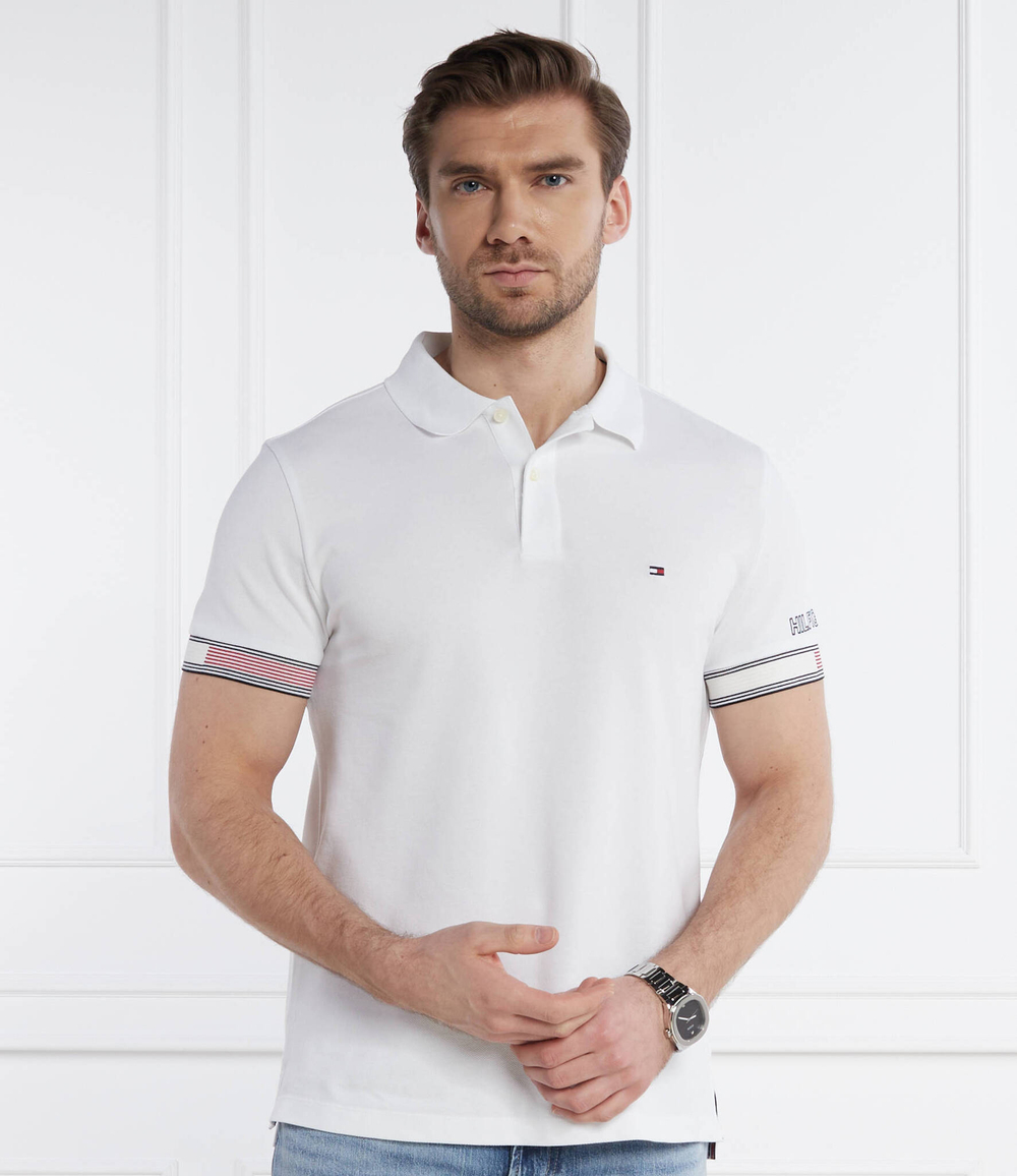 Поло FLAG CUFF Tommy Hilfiger - белый(MW0MW34780)