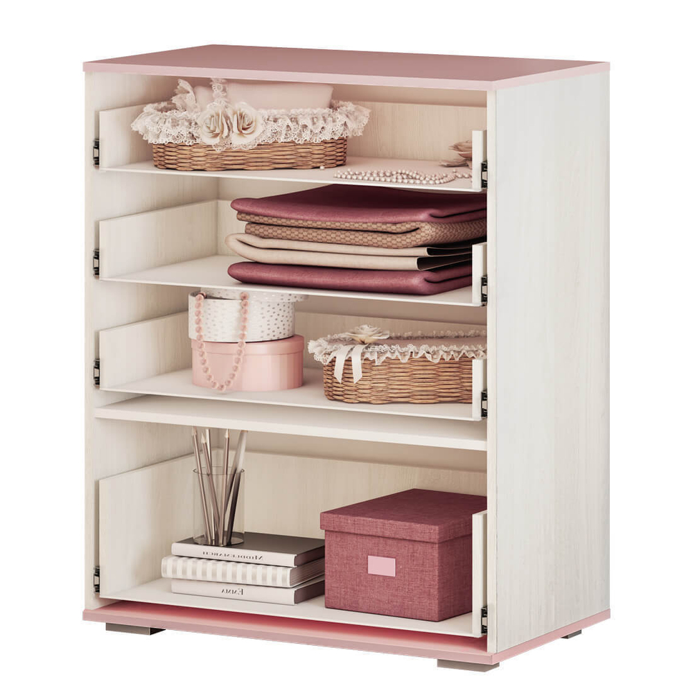 Комод Малибу КМ-08 (ясень белый/айскрим/белый)