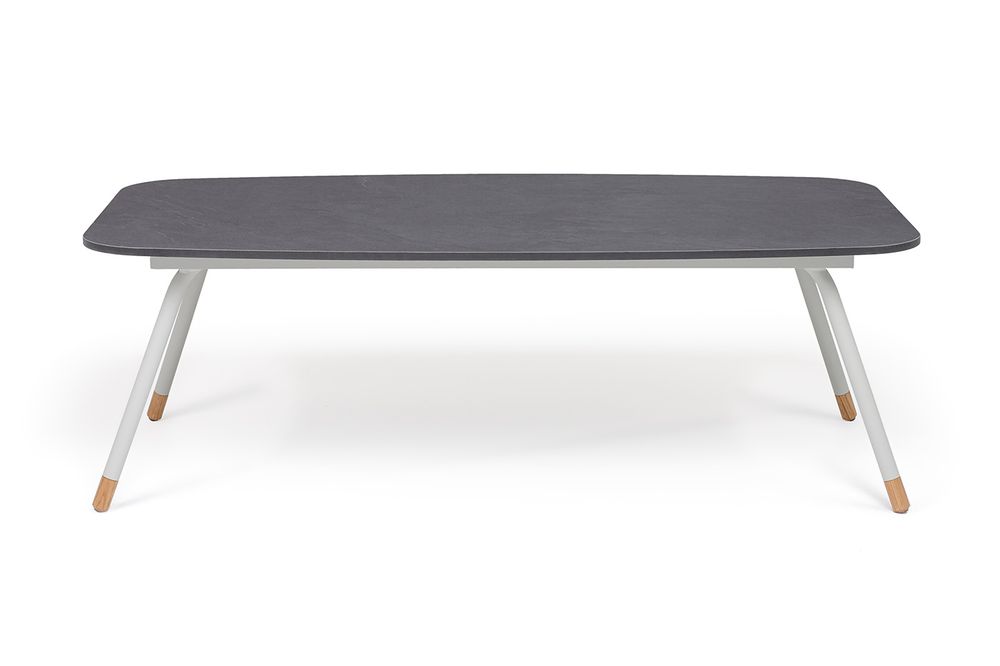 "Верона" журнальный стол из HPL 120х65, H40, каркас светло-серый (RA L7035) муар, цвет столешницы "серый гранит"