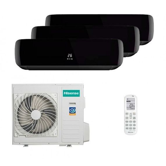 Мульти сплит-система Hisense на 3 комнаты (35+35+35 кв.м.) Black