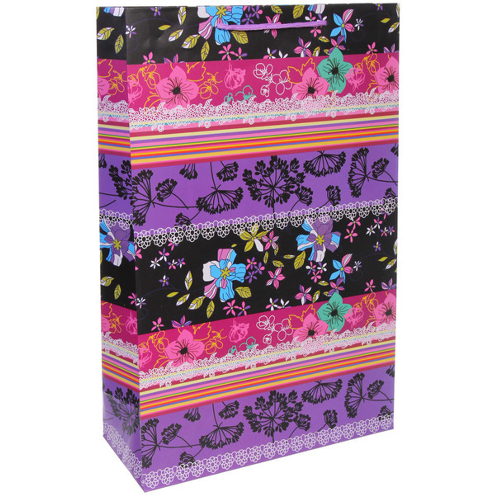 Пакет подарочный «Яркие краски» 35*53*14 см, микс