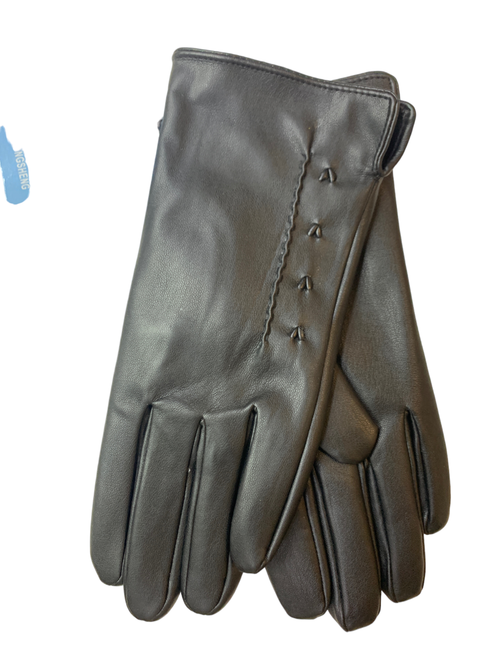 Yongsheng.Эко кожа. Подклад плюш-флис. Перчатки.Женские.10 шт в упаковке.