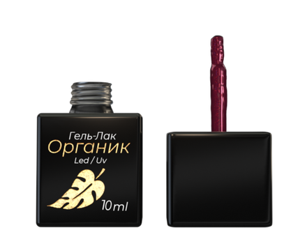 Гель-лак Органик Красный глиттер,ОПЦИЯ
