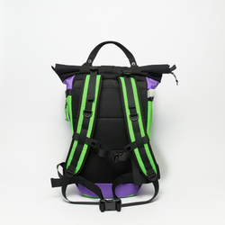 Рюкзак Rolltop Grubo 500 фиолетовый/ярко-салатовый