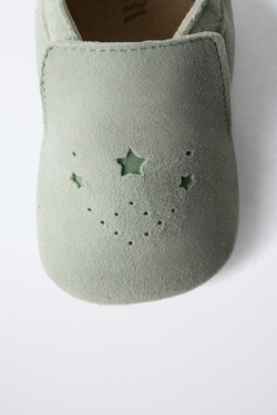 ZARA КОЖАНЫЕ ПИНЕТКИ, ГОЛУБОЙ