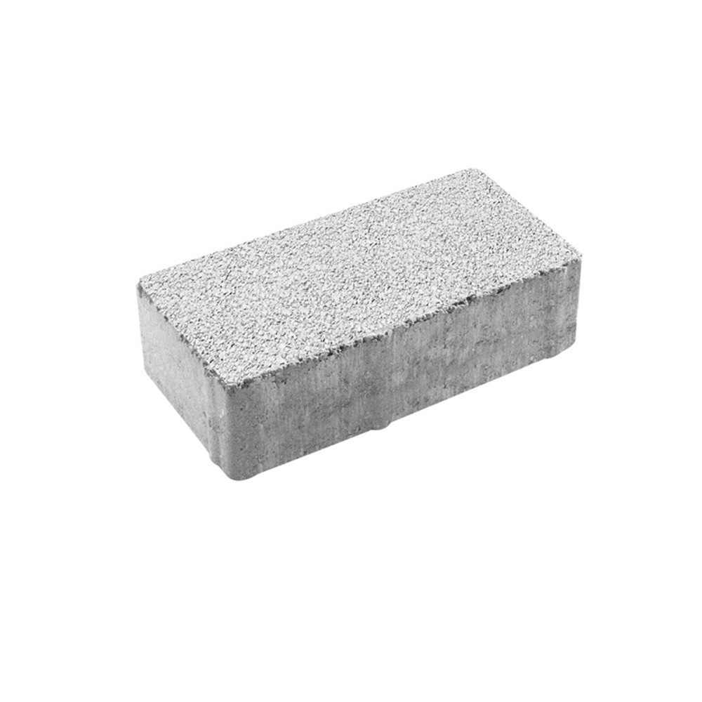 Тротуарная плитка ПРЯМОУГОЛЬНИК 200x100 мм - Гранит Белый