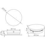 Настенный светильник,  12Вт,  D150хW50мм,  877Lm,  3000К,  IP65,  белый