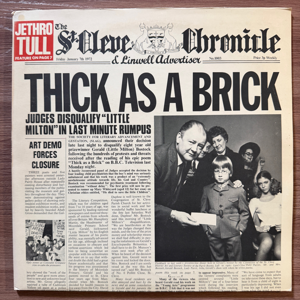 Jethro Tull ‎– Thick As A Brick (Дания 1972г.) Т