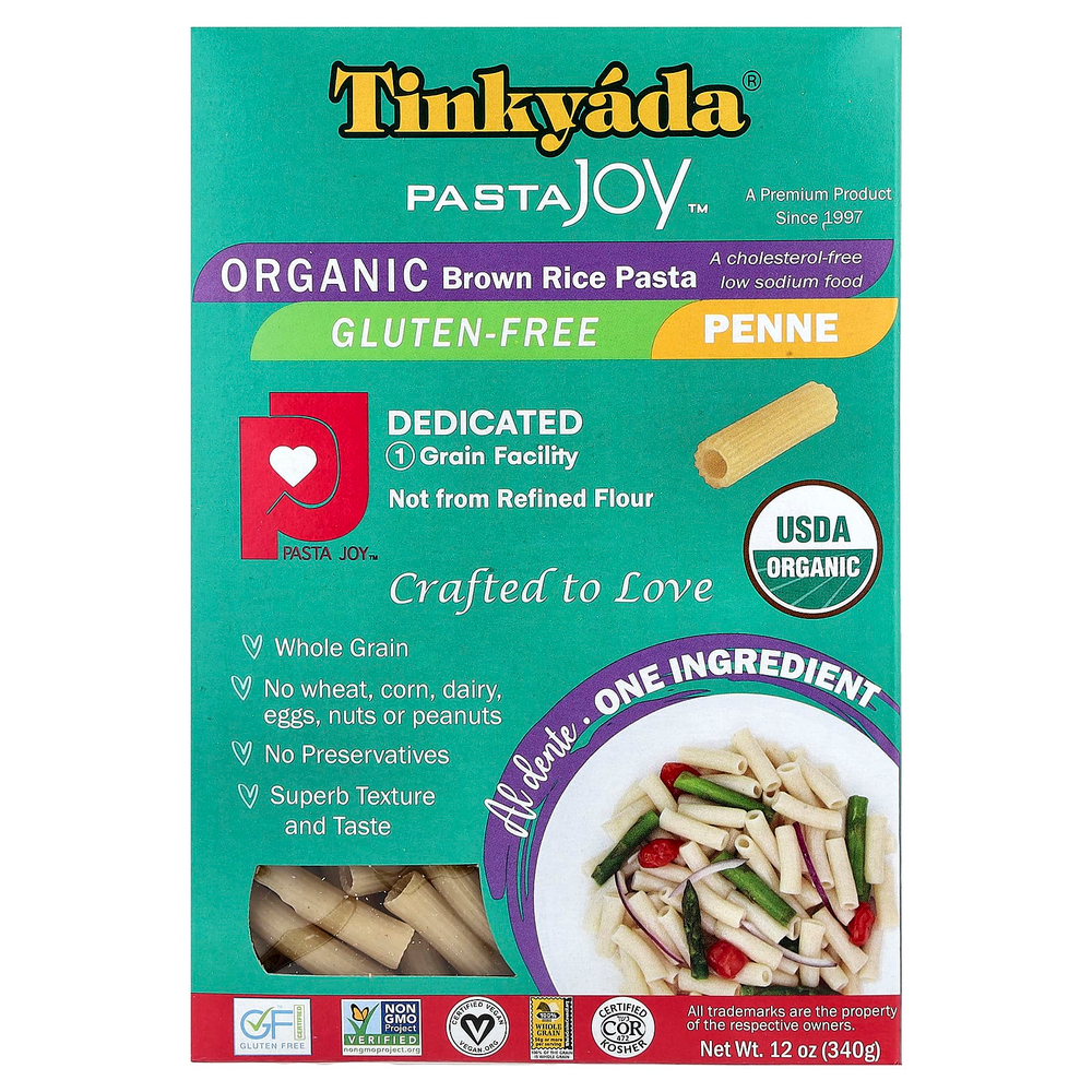 Tinkyada, паста из органического коричневого риса, пенне, 340 г (12 унций)