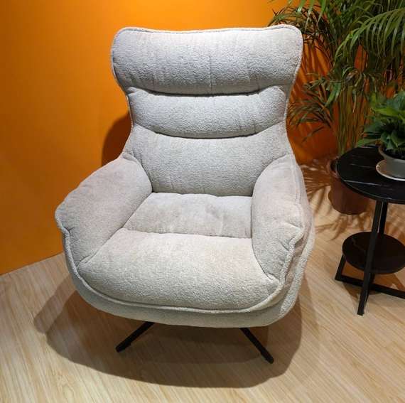 Крутящееся кресло Sander, серо-бежевое