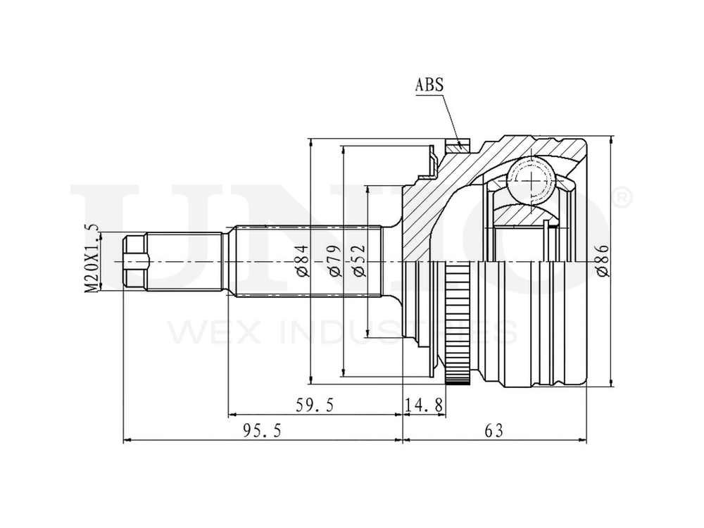 ШРУС внешний UNIO CVJ-20164