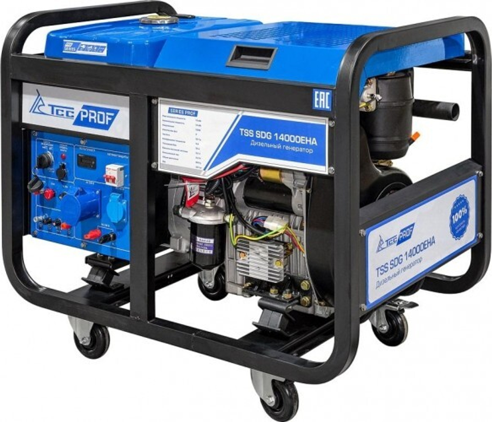 Электростанция дизельная с воздушным охлаждением ТСС SDG14000 EHA открытая 100039