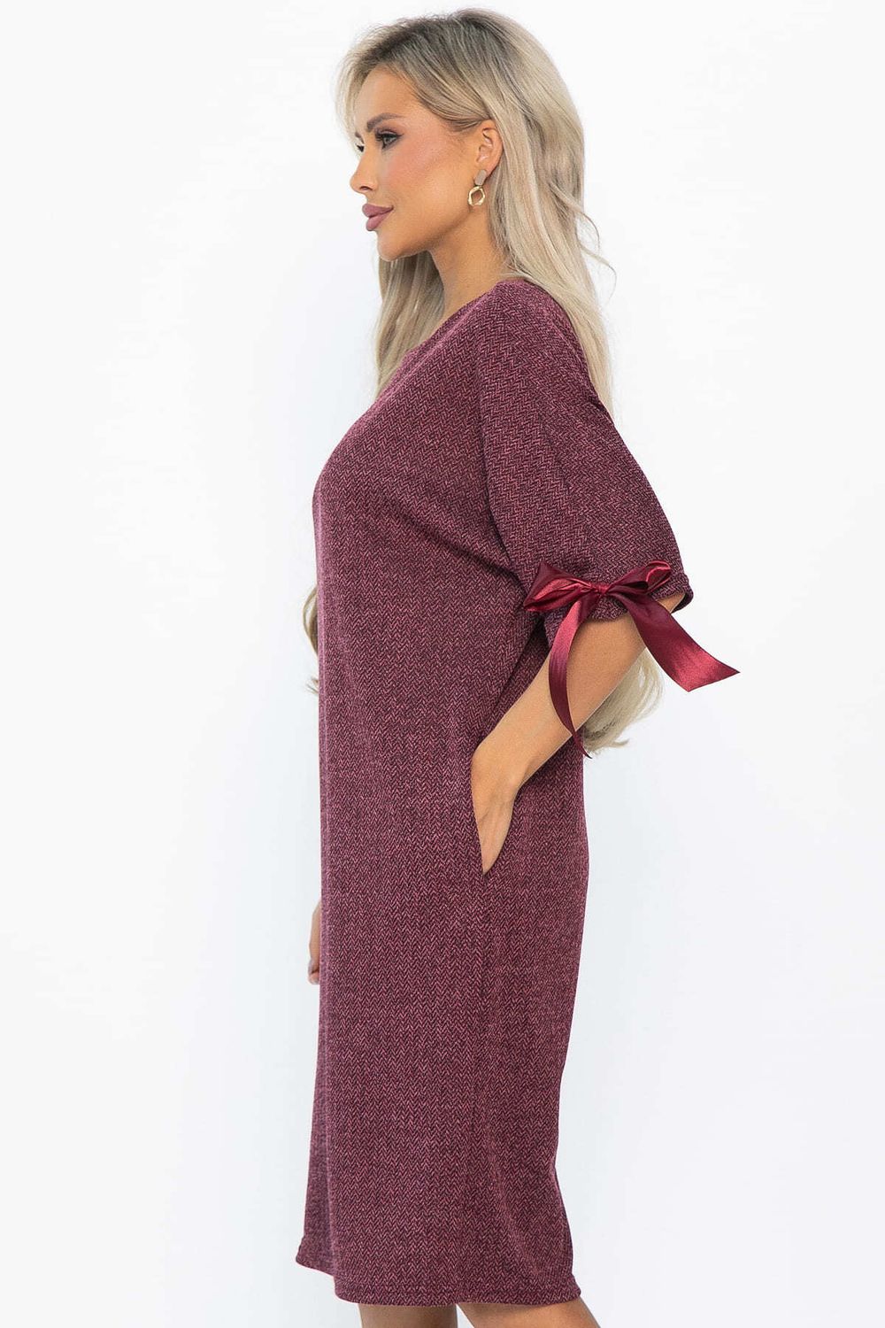 Платье трикотажное Кайла (бордовое) П14782-10М LT Collection