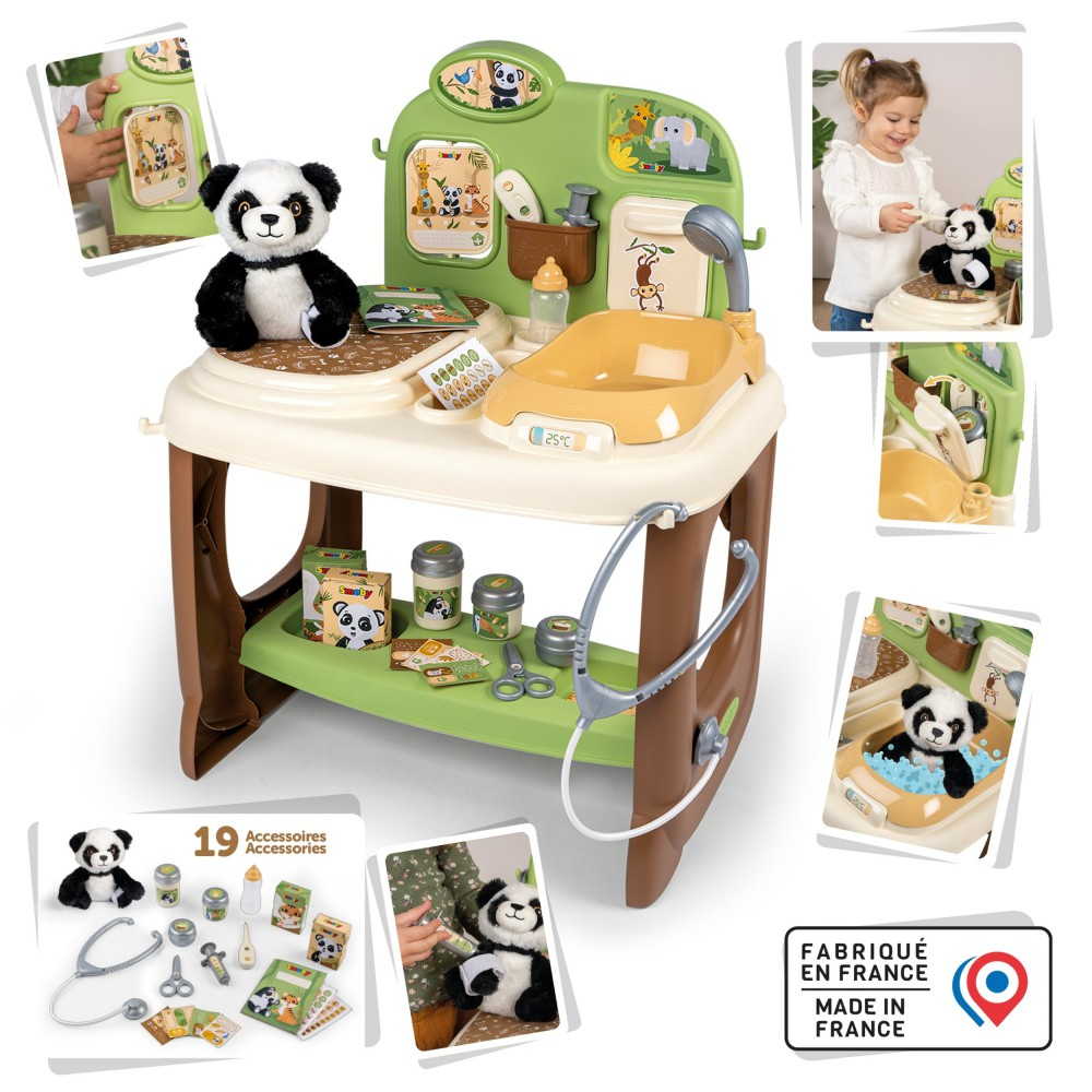 Детский игровой центр ухода за животными Smoby 340406 с пандой и 19 аксессуарами от 3 лет — фото 4