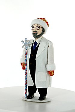 Кукла коллекционная Врач с Новогодней снежинкой.