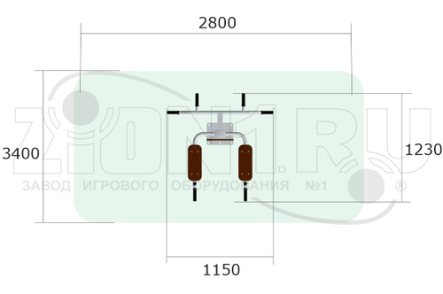 Тренажер уличный «Подтягивание и пресс»