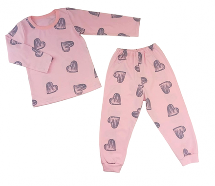 Пижама 903/3 розовая, сердца
