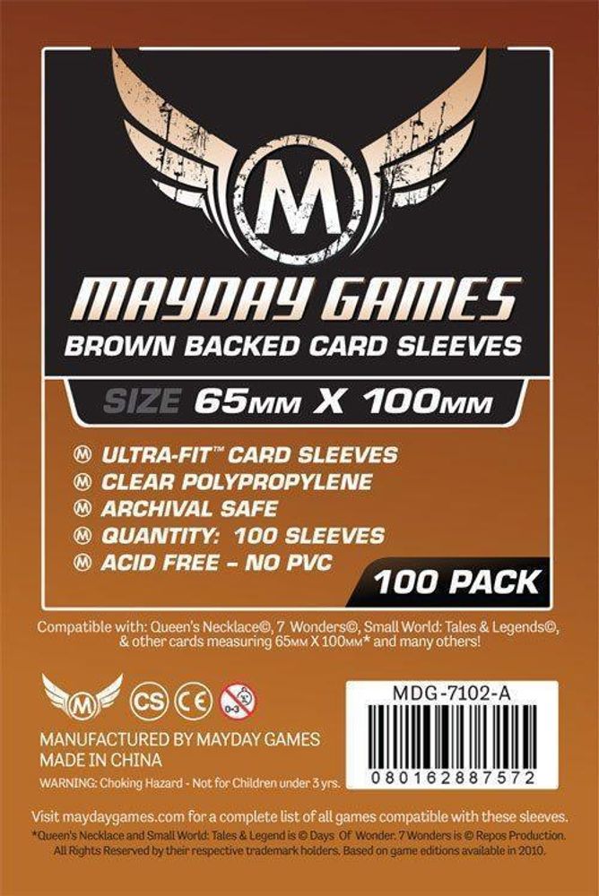 Протекторы Mayday: Brown Backed Magnum Copper Sleeve 65X100 (100)