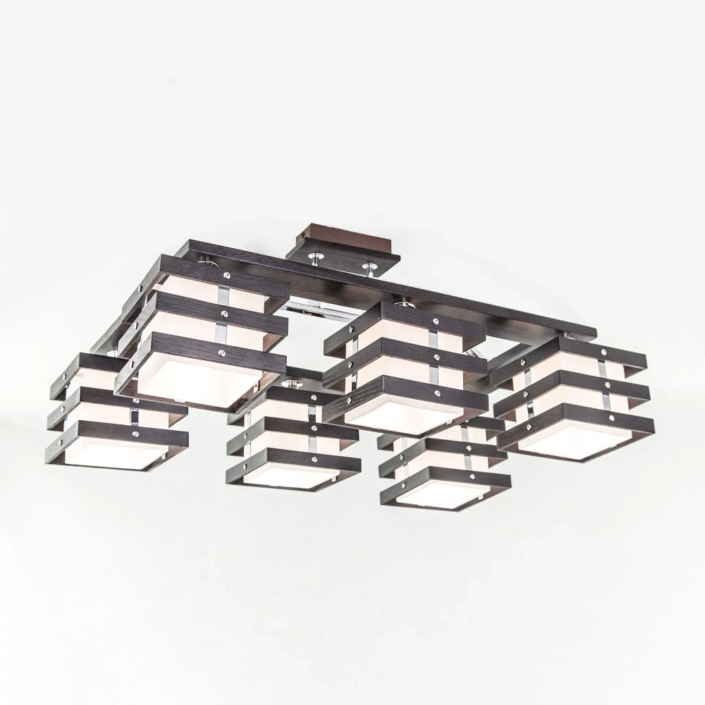 Citilux Киото CL133161 Люстра деревянная Венге Хром