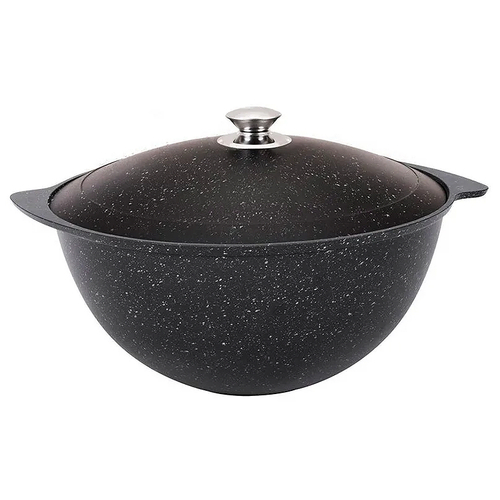 Алюминиевый казан 7 л. АП (темный мрамор)