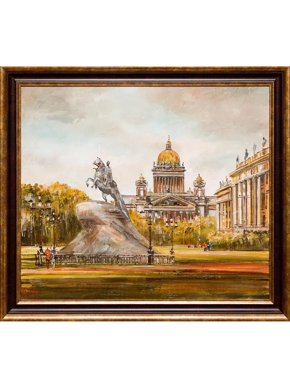 Картина маслом "Медный всадник" Шеренкова