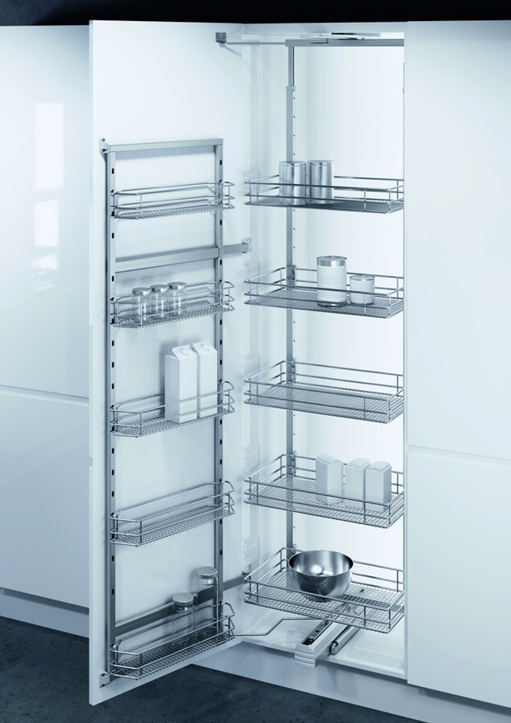 Vauth-Sagel Система TAL GATE PRO SAPHIR, распашной фасад 600 мм, высота 1200-1450 мм, хром