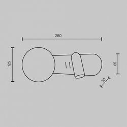Бра Maytoni Inversio MOD350WL-01BBS