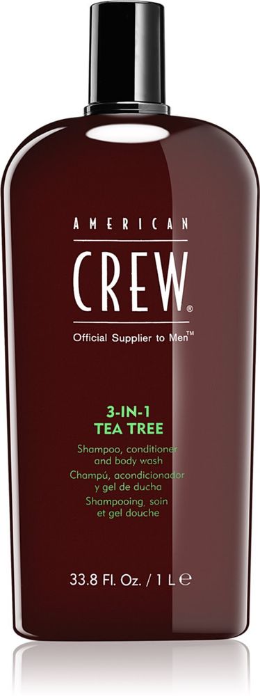 American Crew шампунь, кондиционер для волос и гель для душа 3в1 для мужчин Hair &amp; Body 3-IN-1 Tea Tree