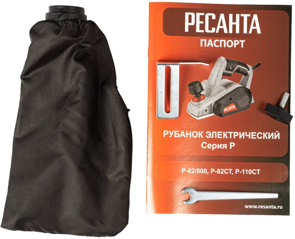 Рубанок электрический Ресанта Р-82/800 (800 Вт, 16000 об/мин, глубина - 2 мм, ширина - 82 мм, 2.6 кг)/ Электрорубанок
