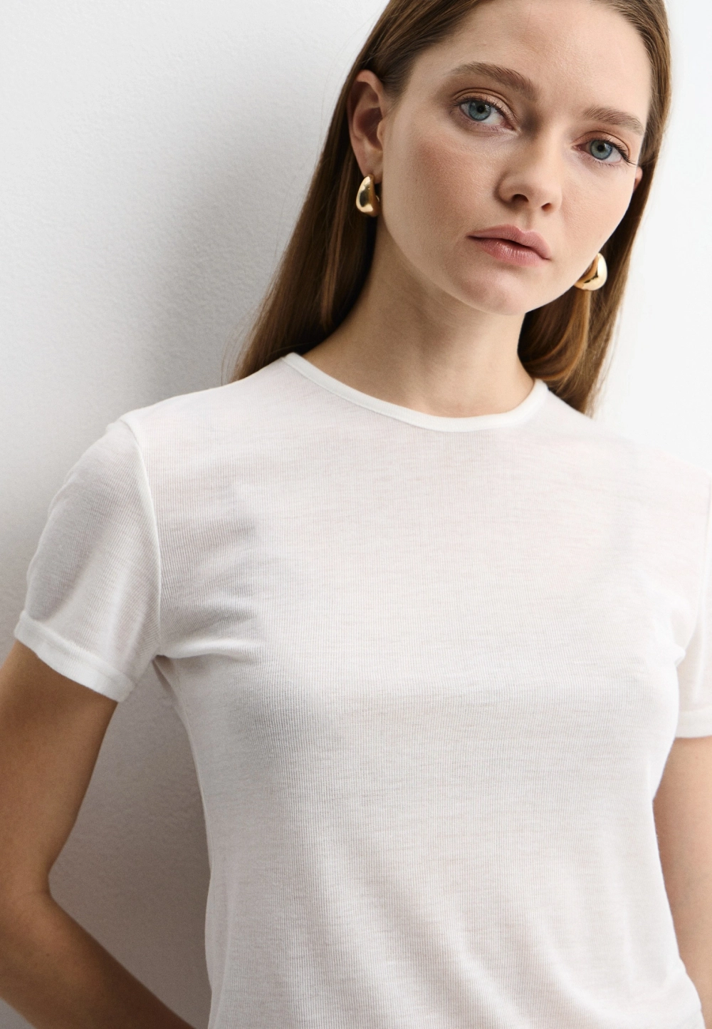 Футболка Skims, цвет белый