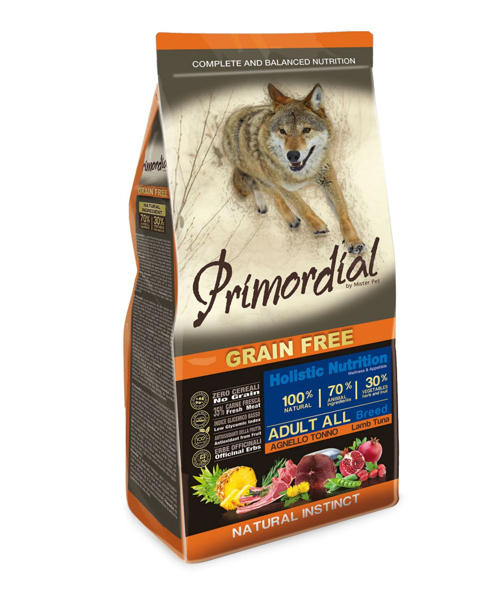 Primordial Adult Lamb & Tuna. уткой и форелью. Примордиал для взрослых собак с ягненком и тунцом.