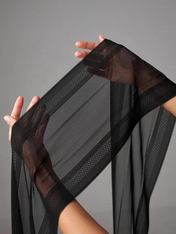 03-217 Кружево-сетка 18,5 см, черный 170